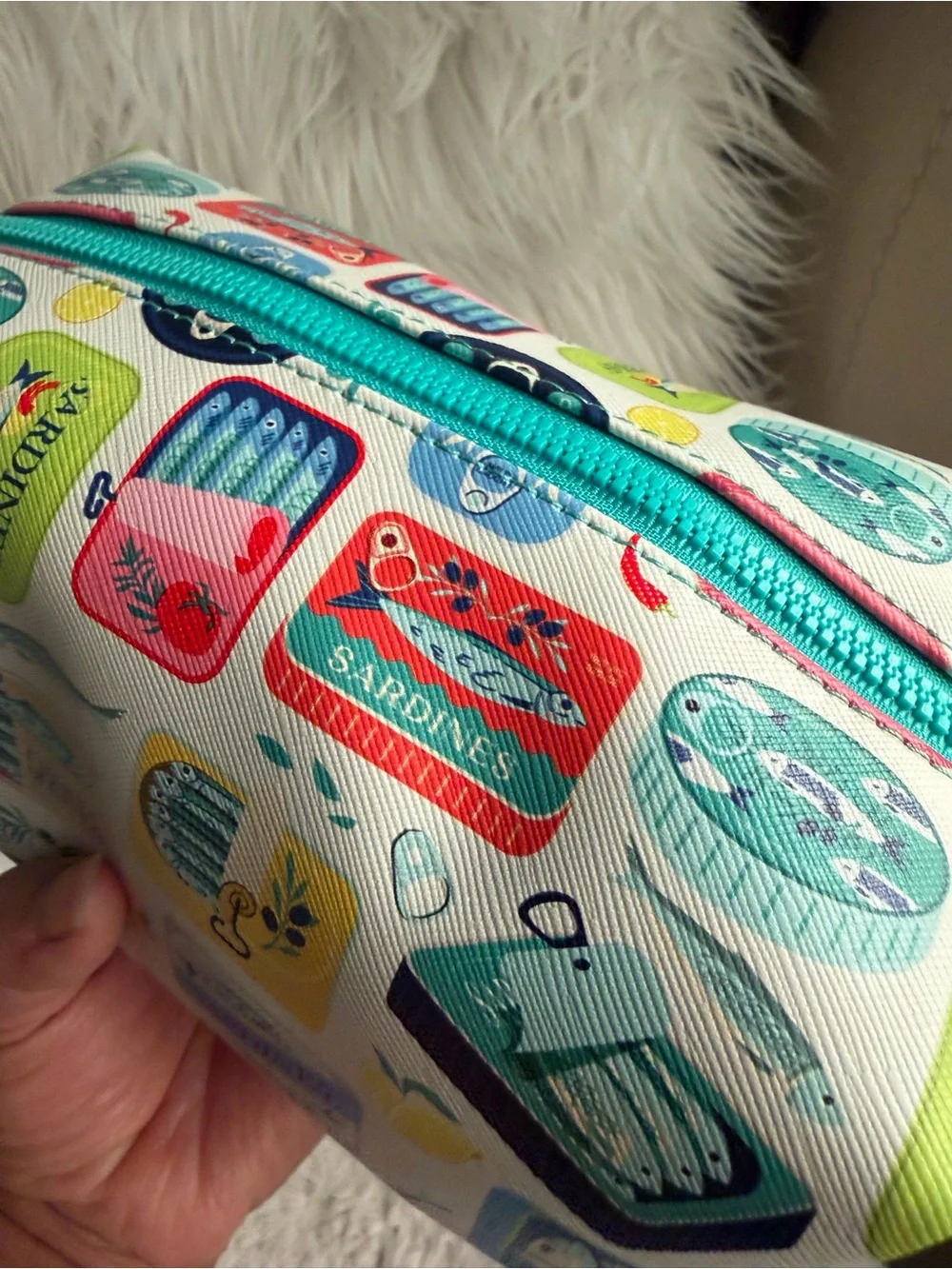 Blush Crush | Colorful Sardine Print Cosmetic Zipper Pouch